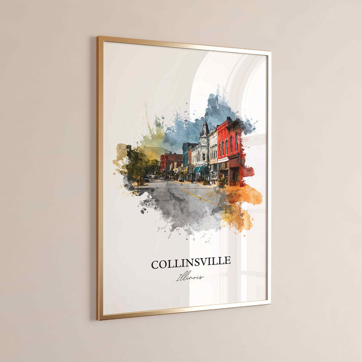 Collinsville, Illinois – Watercolor Art Print