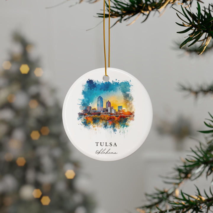 Tulsa OK Ornament: Unique Tulsa Souvenir, Tulsa Oklahoma Decor, and Authentic Tulsa Christmas Gift