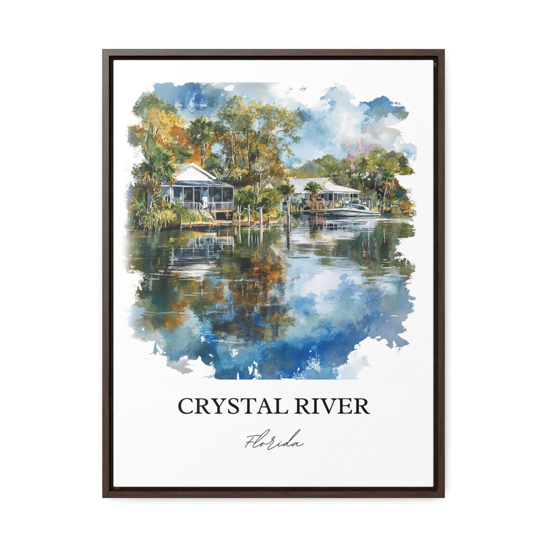 Crystal River, FL, USA – Watercolor Art Print