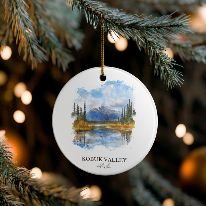 Kobuk Valley Ornament: Unique Kobuk Valley Souvenir, Kobuk Valley AK Xmas Decor, and Authentic Alaska Gift
