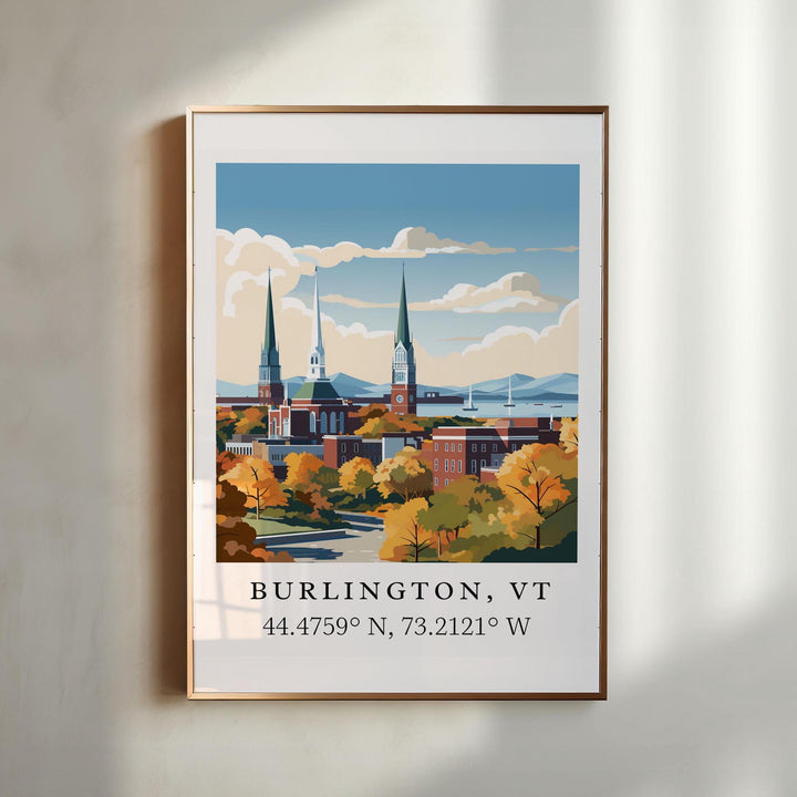 Burlington VT Wall Art - Vermont Print