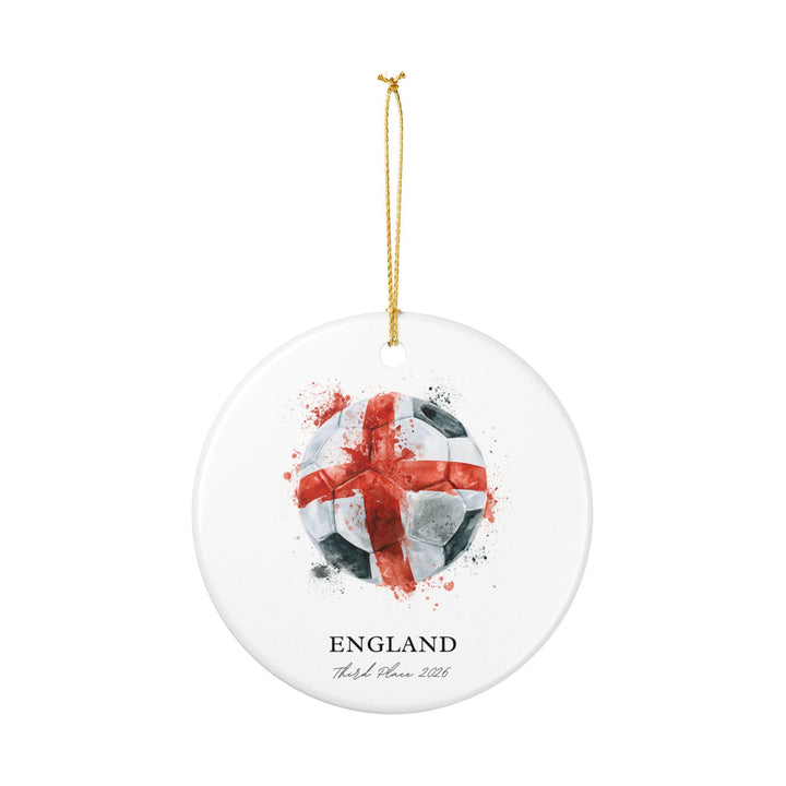 England Soccer Ornament 2026 | Third Place Football Fan Keepsake, England Christmas Ornament