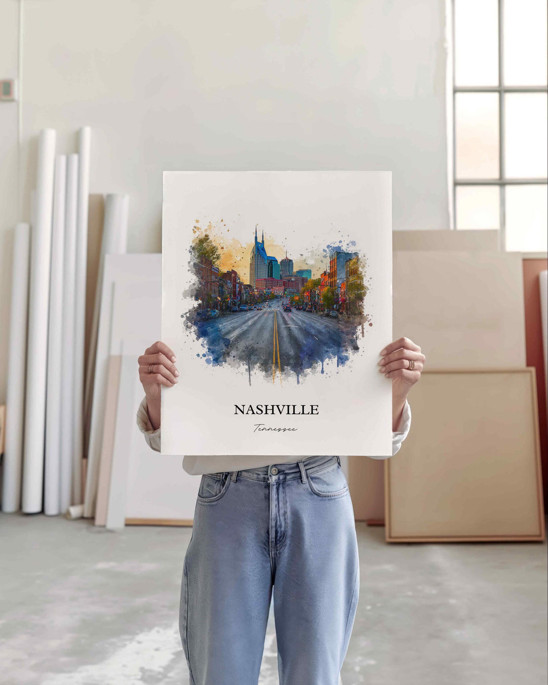 Nashville, Tennessee – Watercolor Art Print