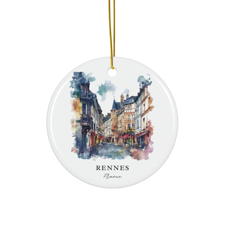 Rennes France Ornament: Unique Rennes Souvenir, RennesXmas Decor, and Authentic Rennes France Christmas Gift