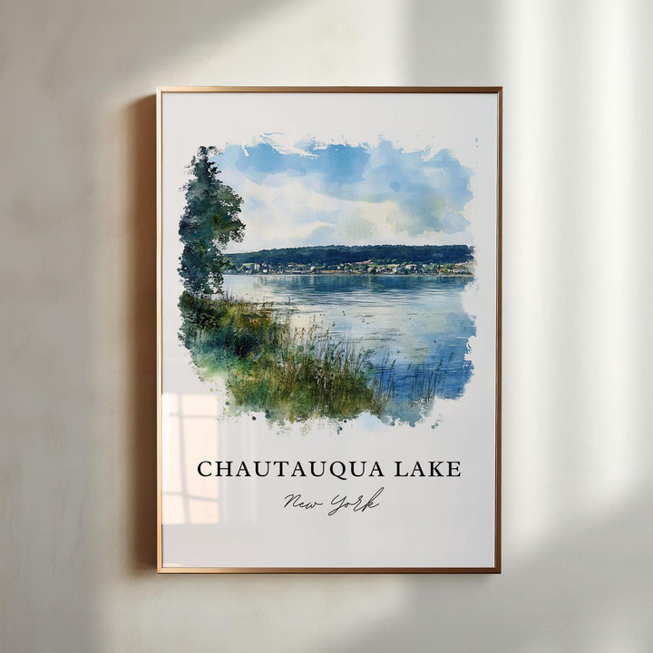 Chautauqua Lake Art, Chautauqua NY Print, Jamestown New York Artwork, Chautauqua Lake Gift, Travel Print, Travel Poster, Housewarming Gift