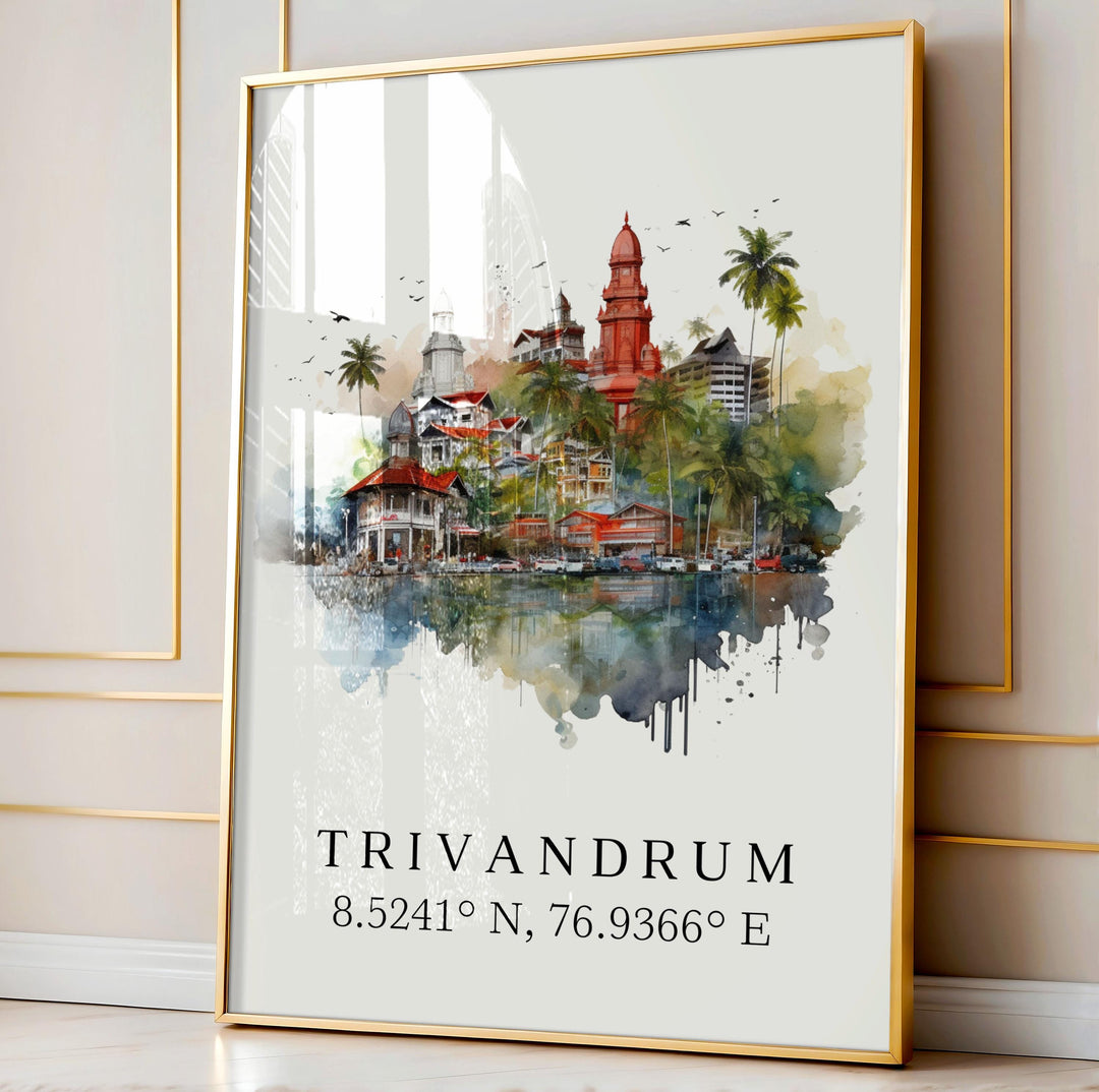 Trivandrum Wall Art - Kerala India Print