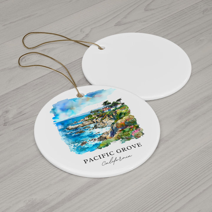 Pacific Grove CA Ornament: Unique Pacific Grove Souvenir, Pacific Grove Xmas Decor, and Authentic Pacific Grove California Christmas Gift