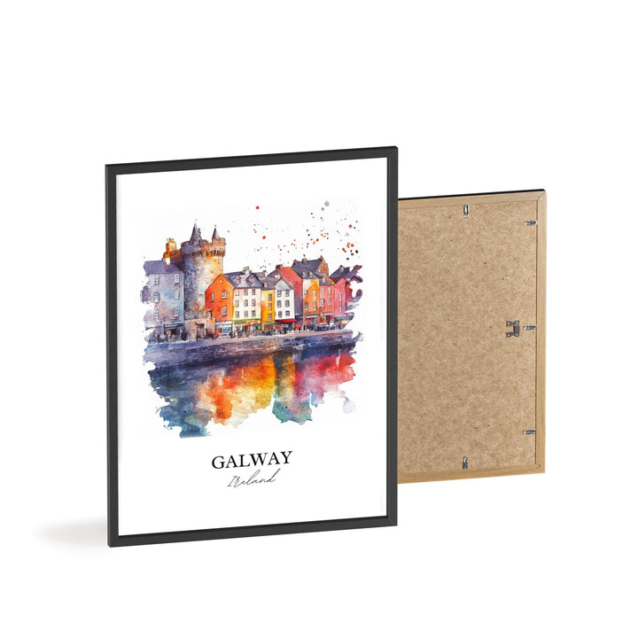 Galway Wall Art, Galway Ireland Print, Ireland Watercolor Art, Galway Ireland Gift, Travel Print, Travel Poster, Housewarming Gift