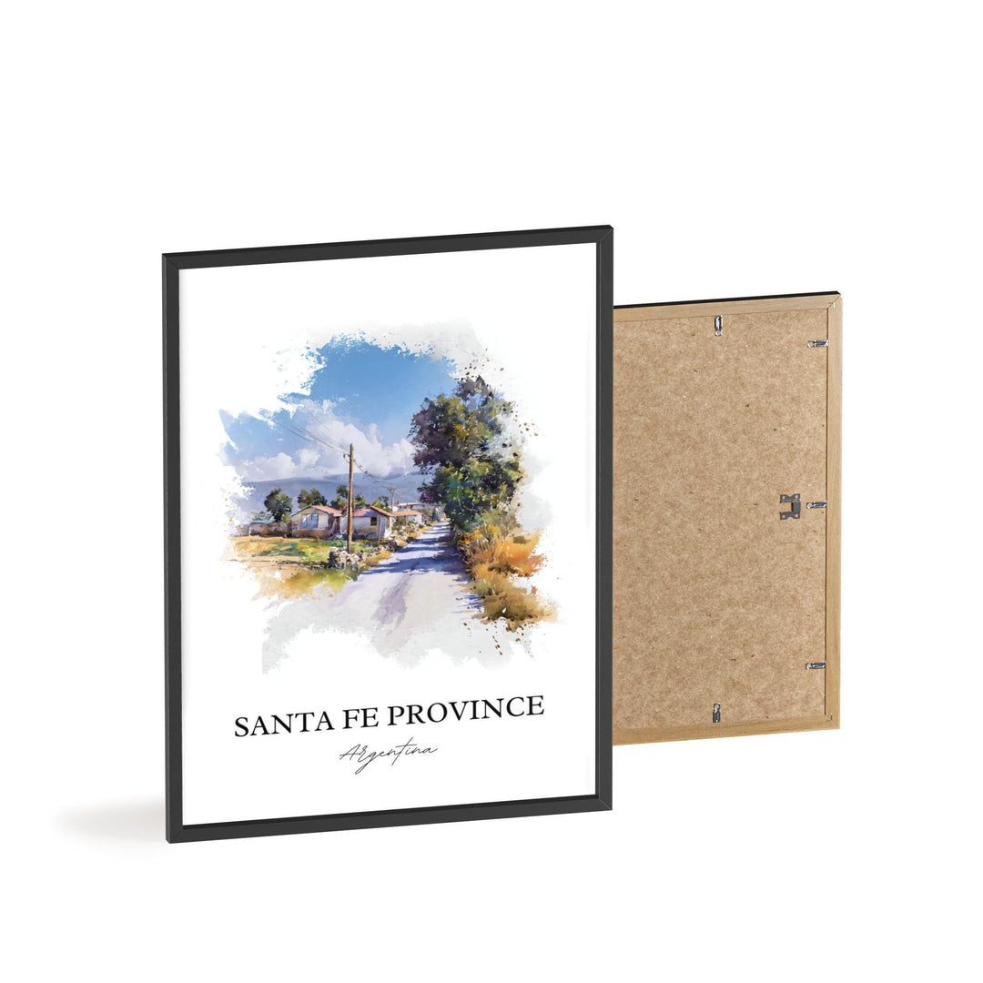 Santa Fe Province Art, Santa Fe Argentina Print, Argentina Watercolor Art, Argentina Gift, Travel Print, Travel Poster, Housewarming Gift