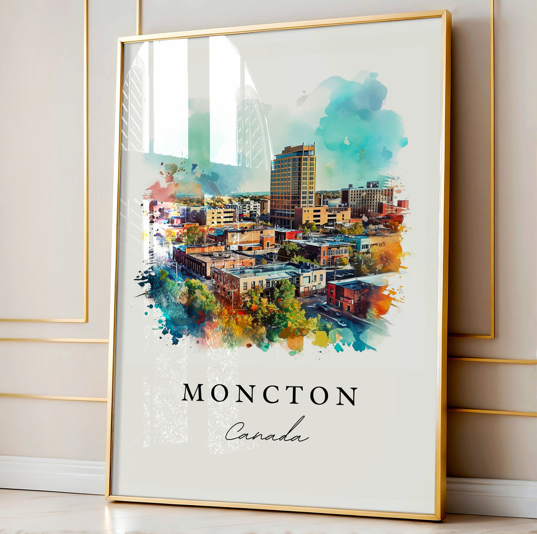 Moncton Canada wall art art - Canada, Moncton print, Moncton Wedding gift, Birthday present, Custom Text, Perfect Gift