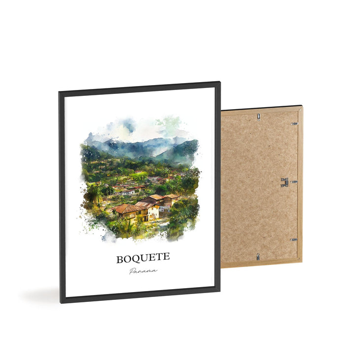 Boquete Wall Art, Boquete Panama Print, Panama Watercolor Art, Boquete Gift, Travel Print, Travel Poster, Housewarming Gift