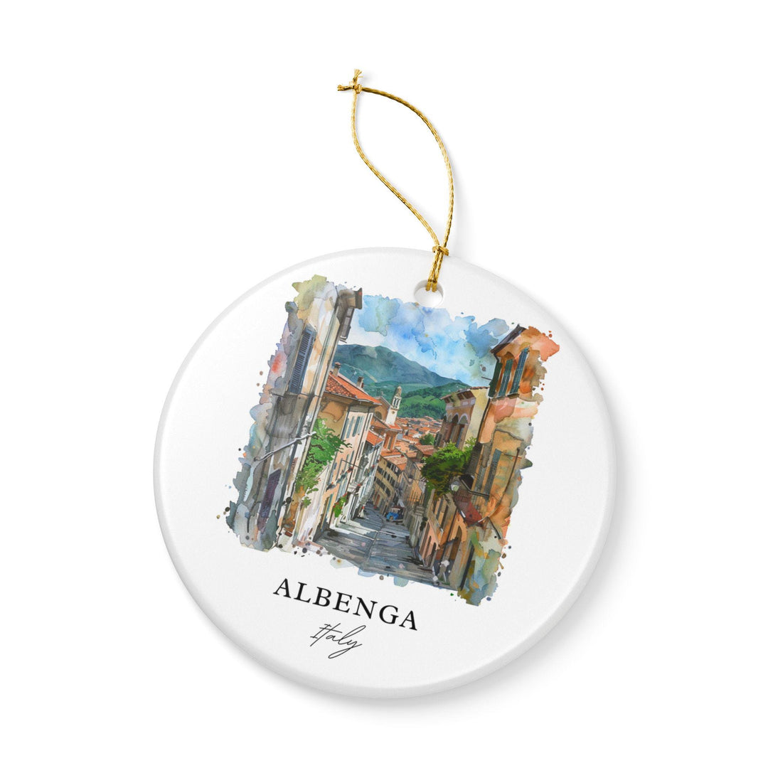 Albenga Italy Ornament: Unique Albenga Souvenir, Albenga Xmas Decor, and Authentic Albenga Italy Gift
