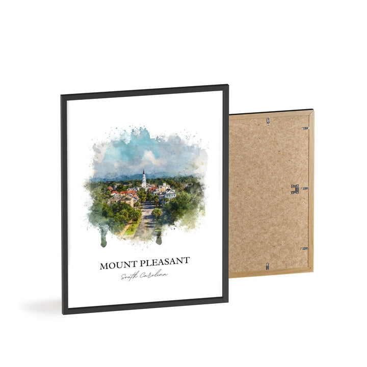 Mount Pleasant, South Carolina – Watercolor Art Print