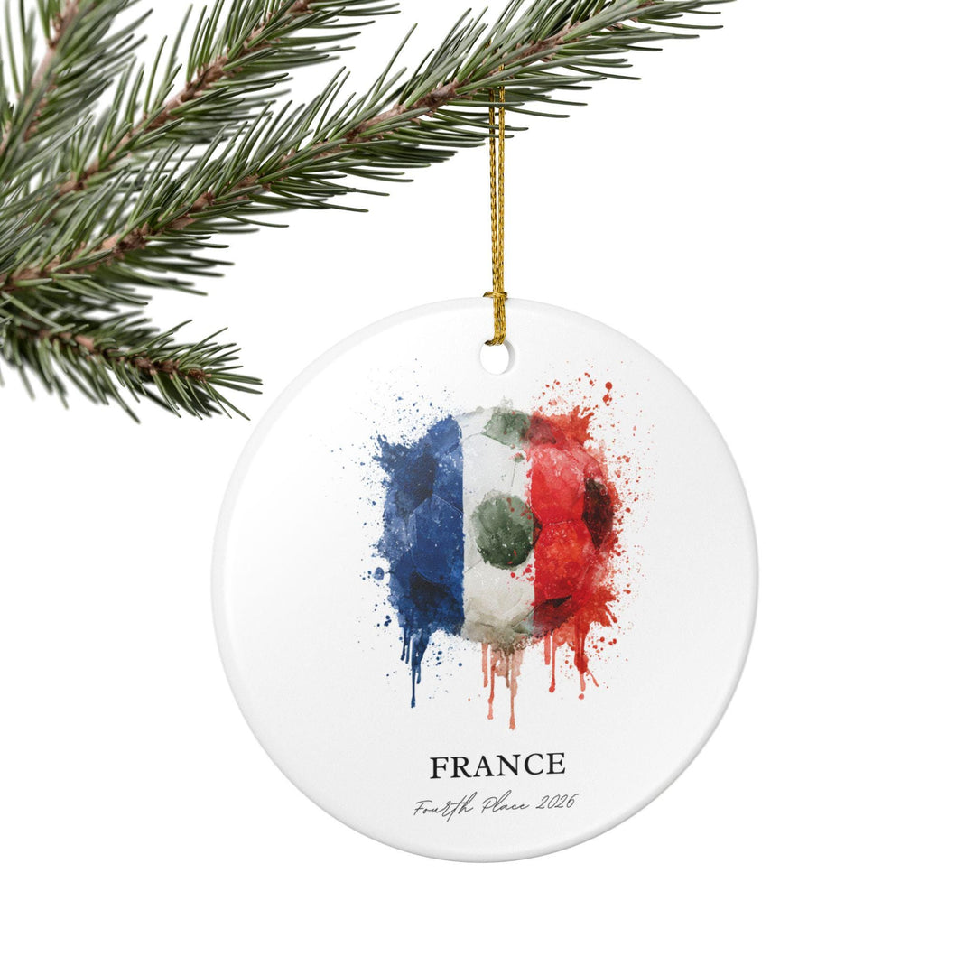 France Soccer Ornament 2026 | Fourth Place Football Fan Keepsake, France Christmas Ornament