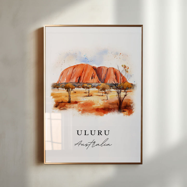 Uluru Australia wall art - Australia, Uluru poster print, Uluru Aus Wedding gift, Birthday present, Custom Text, Perfect Gift