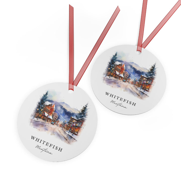 Whitefish MT Ornament: Unique Whitefish Souvenir, Whitefish Xmas Decor, and Authentic Whitefish Montana Gift