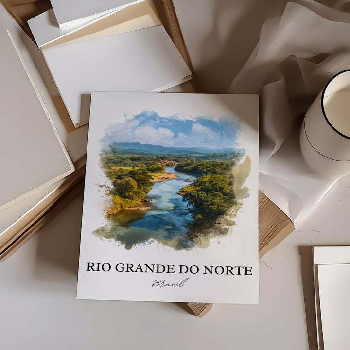 Rio Grande do Norte, Brazil – Watercolor Art Print