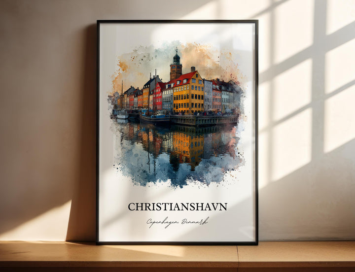 Christianshavn, Denmark – Watercolor Art Print