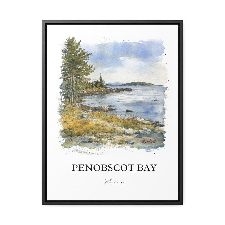 Penobscot Bay Wall Art, Belfast Maine Print, Maine Watercolor Art, Penobscot Bay Gift, Travel Print, Travel Poster, Housewarming Gift