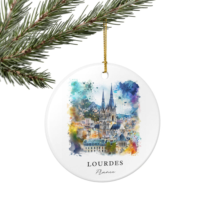 Lourdes France Ornament: Unique Lourdes Souvenir, Lourdes France Xmas Decor, and Authentic Lourdes France Gift