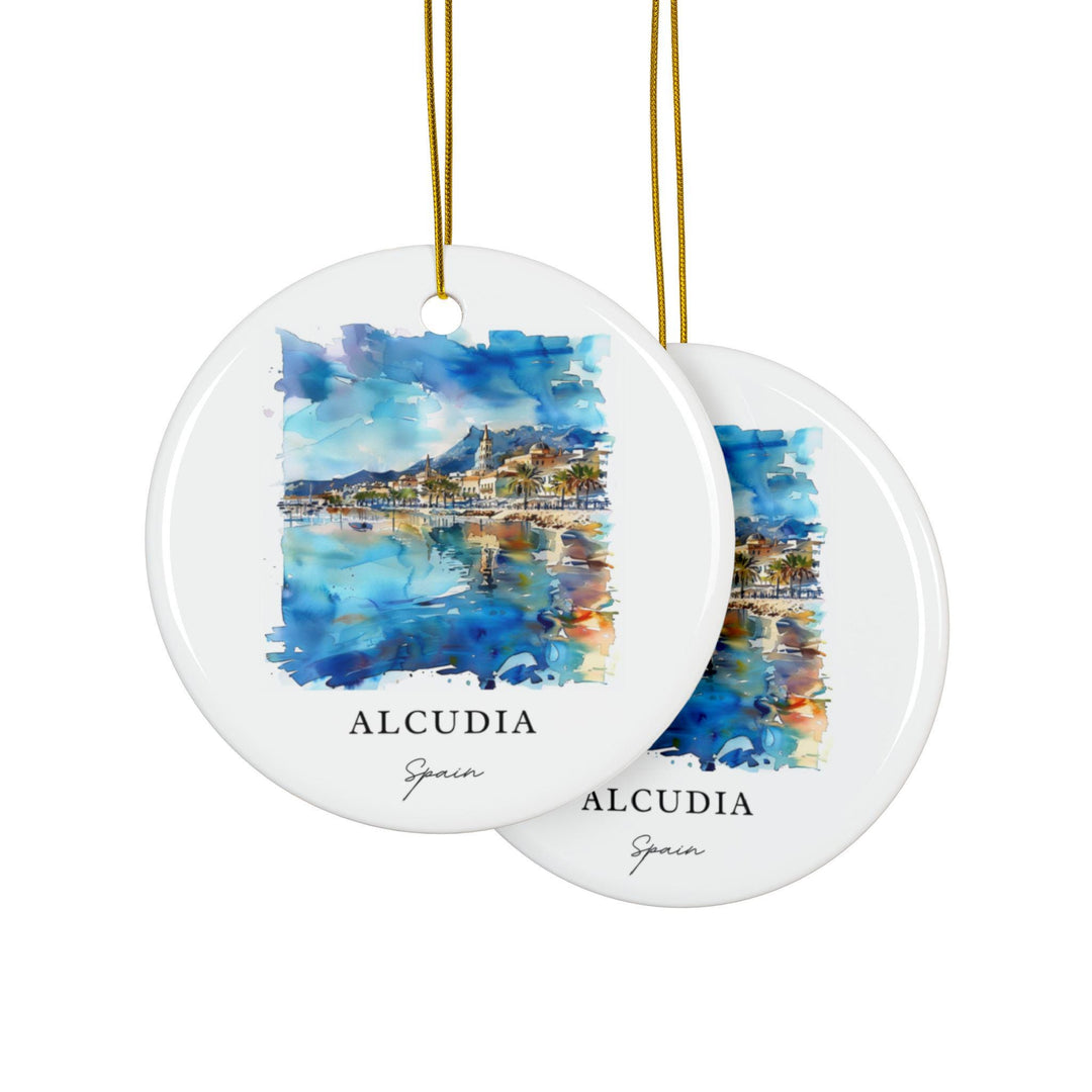 Alcudia Spain Ornament: Unique Alcudia Souvenir, Alcudia Xmas Decor, and Authentic Alcudia Spain Gift