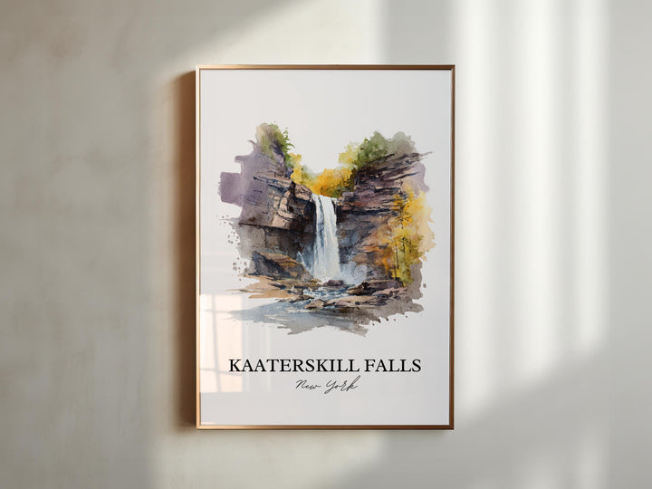 Kaaterskill Falls Wall Art, Catskills Print, New York Watercolor Art, Palenville NY Gift, Travel Print, Travel Poster, Housewarming Gift