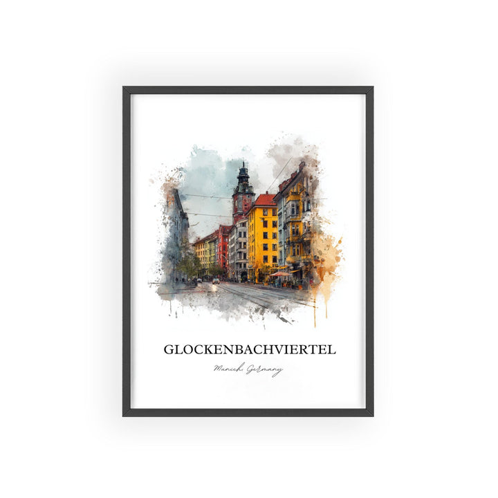 Glockenbachviertel, Germany – Watercolor Art Print
