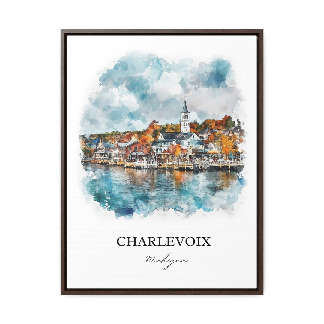 Charlevoix MI Wall Art, Lake Michigan Print, Charlevoix MI Watercolor Art, Charlevoix Gift, Travel Print, Travel Poster, Housewarming Gift