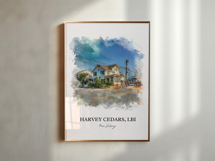 Harvey Cedars, NJ – Watercolor Art Print
