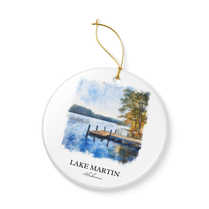 Lake Martin Alabama Ornament: Unique Lake Martin Souvenir, Lake Martin AL Xmas Decor, and Authentic Alabama Gift
