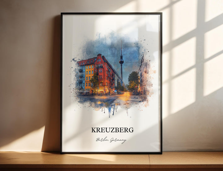 Kreuzberg, Germany – Watercolor Art Print