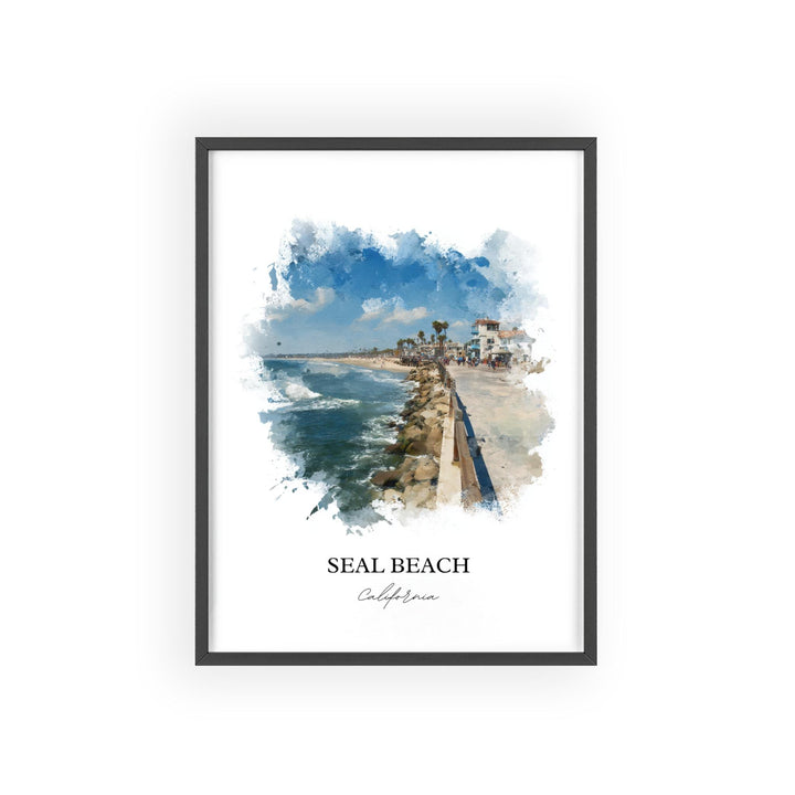 Seal Beach, California – Watercolor Art Print