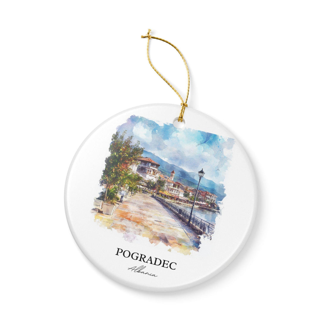 Pogradec Albania Ornament: Unique Pogradec Souvenir, Pogradec Xmas Decor, and Authentic Albania Gift