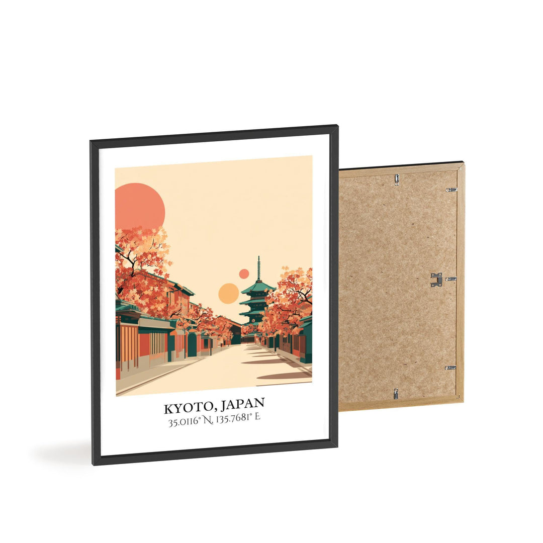 Kyoto Art, Kyoto Retro Travel Art, Kyoto Home Decor, Kyoto Japan Gift, Japan Travel Art, Travel Prints, Housewarming Gift