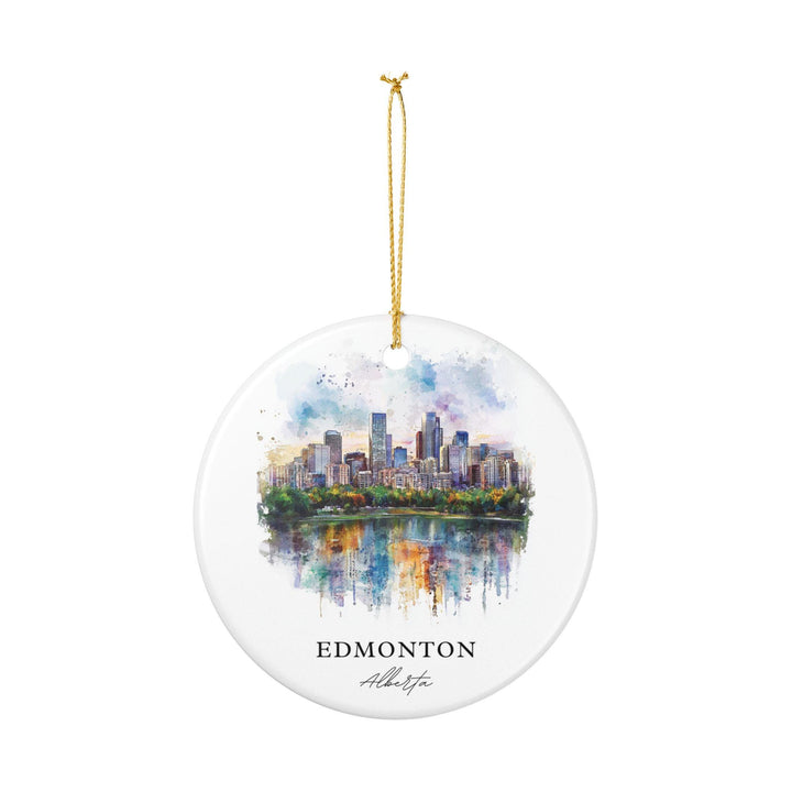 Edmonton Ornament: Unique Edmonton Souvenir, Edmonton Xmas Decor, and Authentic Edmonton Gift