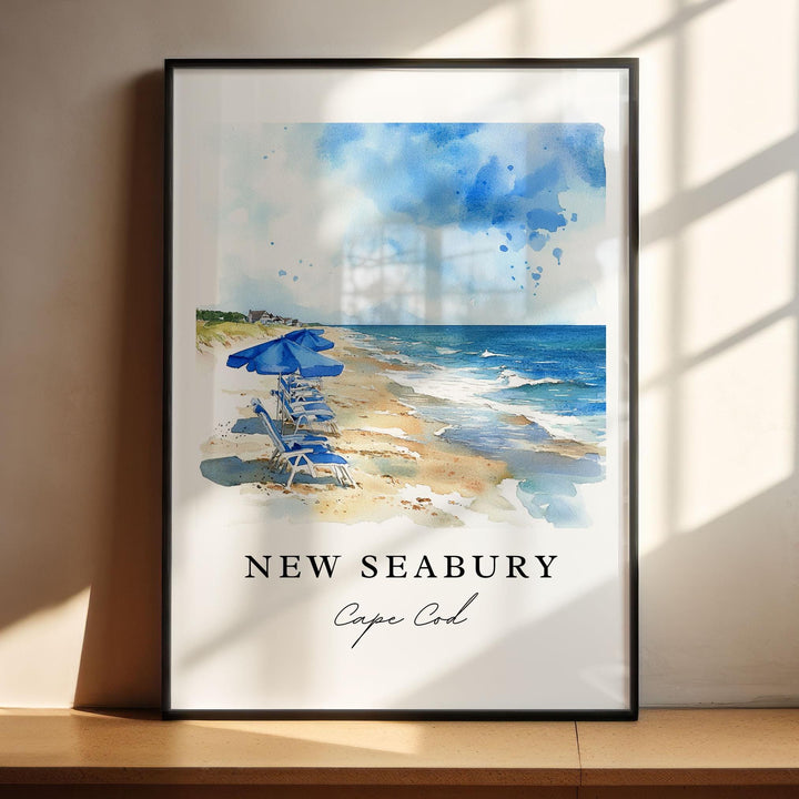 New Seabury Wall Art, New Seabury Print, Mashpee Watercolor Art, Cape Cod Massachusetts Gift, Travel Poster, Housewarming Gift