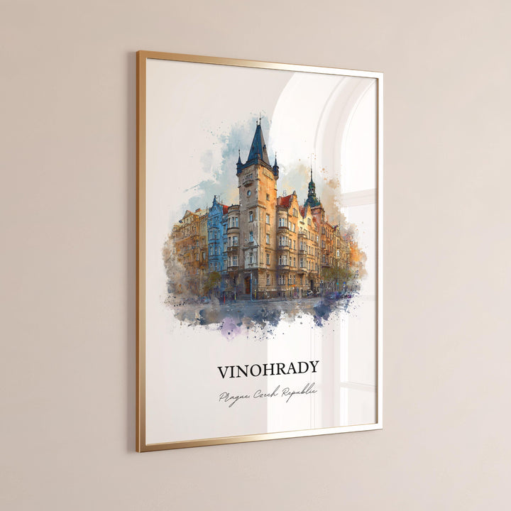 Vinohrady, Czech Republic – Watercolor Art Print