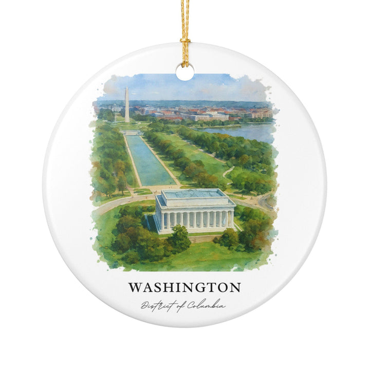 Washington DC Ornament: Washington DC Souvenir, DC Xmas Decor, and Washington Dc Gift