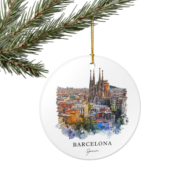 Barcelona Ornament: Unique Barcelona Souvenir, Barcelona Xmas Decor, and Authentic Barcelona Spain Gift