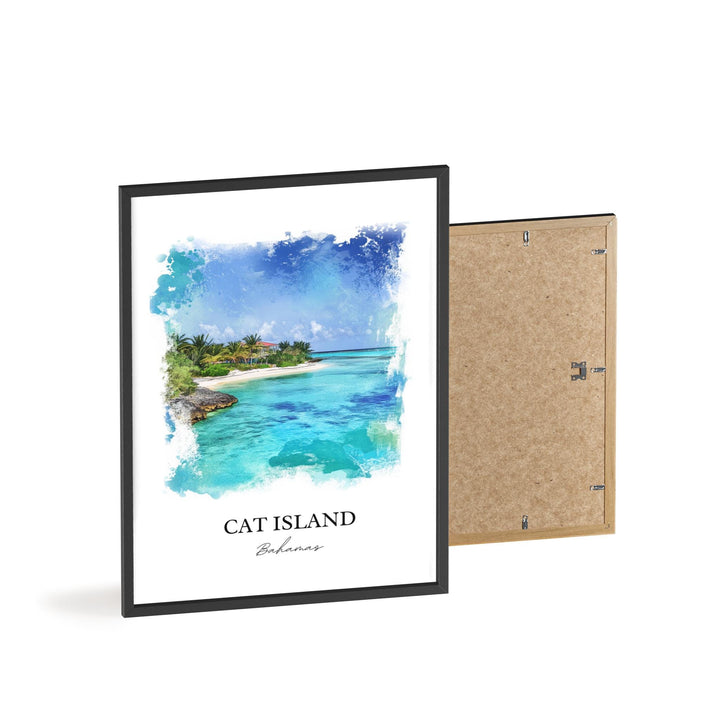 Cat Island Wall Art, Mount Alvernia Print, Bahamas Watercolor Art, Cat Island Bahamas Gift, Travel Print, Travel Poster, Housewarming Gift