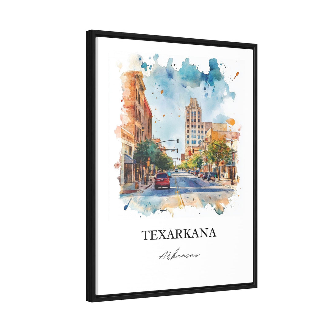 Texarkana Wall Art, Texarkana Print, Texarkana Arkansas Watercolor Art, Bowie County Gift, Travel Print, Travel Poster, Housewarming Gift