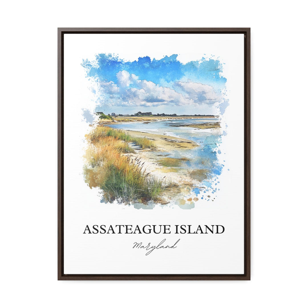 Assateague Island Wall Art, Delmarva Print, Maryland Watercolor Art, Assateague Island Gift, Travel Print, Travel Poster, Housewarming Gift