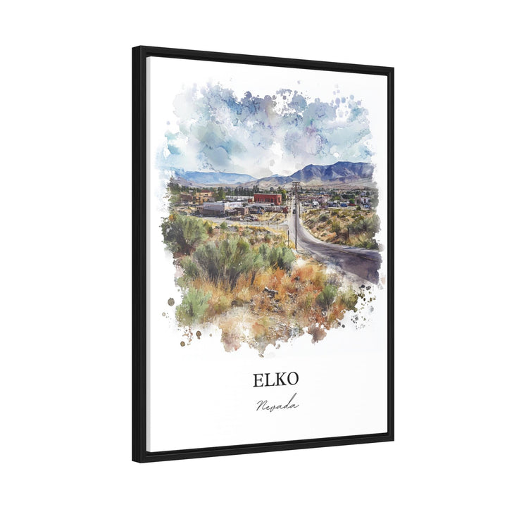 Elko Nevada Wall Art, Elko NV Print, Nevada Watercolor Art, Elko NV Gift, Travel Print, Travel Poster, Housewarming Gift