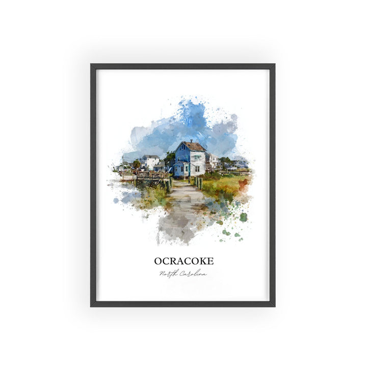 Ocracoke, North Carolina – Watercolor Art Print