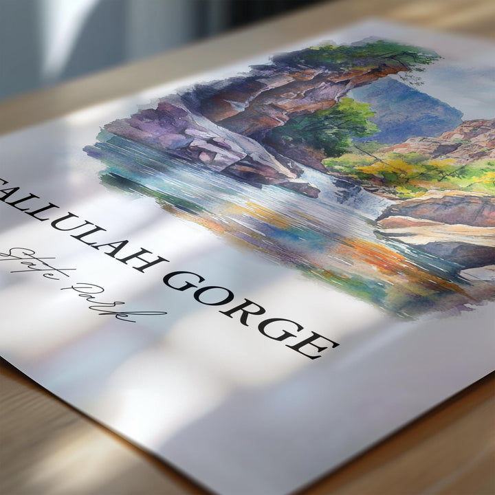 Tallulah Gorge, Georgia, USA – Watercolor Art Print