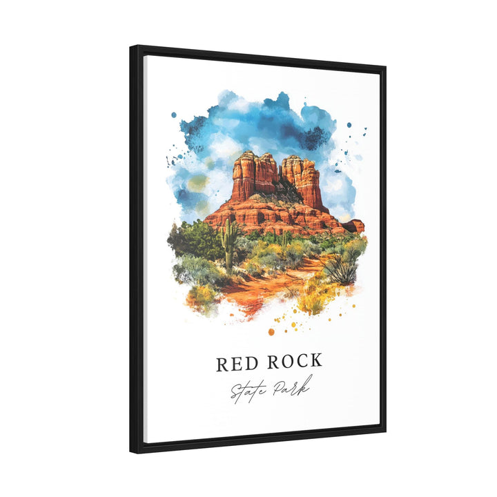 Red Rock State Park Wall Art, Red Rock Print, Sedona Watercolor Art, Yavapai County AZ Gift,