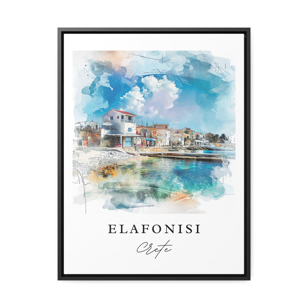 Elafonisi Greece wall art - Crete Greece, Elafonisi print, Elafonisi Wedding gift, Crete Birthday present, Custom Text, Perfect Gift