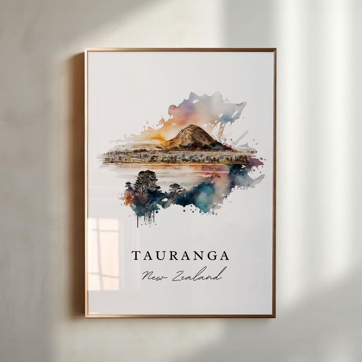 Tauranga New Zealand wall art - New Zealand, Tauranga poster, Tauranga Wedding gift, Birthday present, Custom Text, Personalised Gift