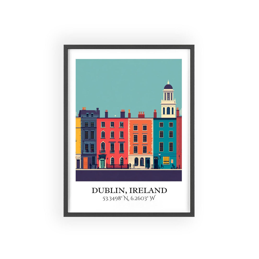 Dublin Art, Dublin Retro Travel Art, Dublin Home Decor, Dublin Ireland Gift, Ireland Travel Art, Travel Prints, Housewarming Gift