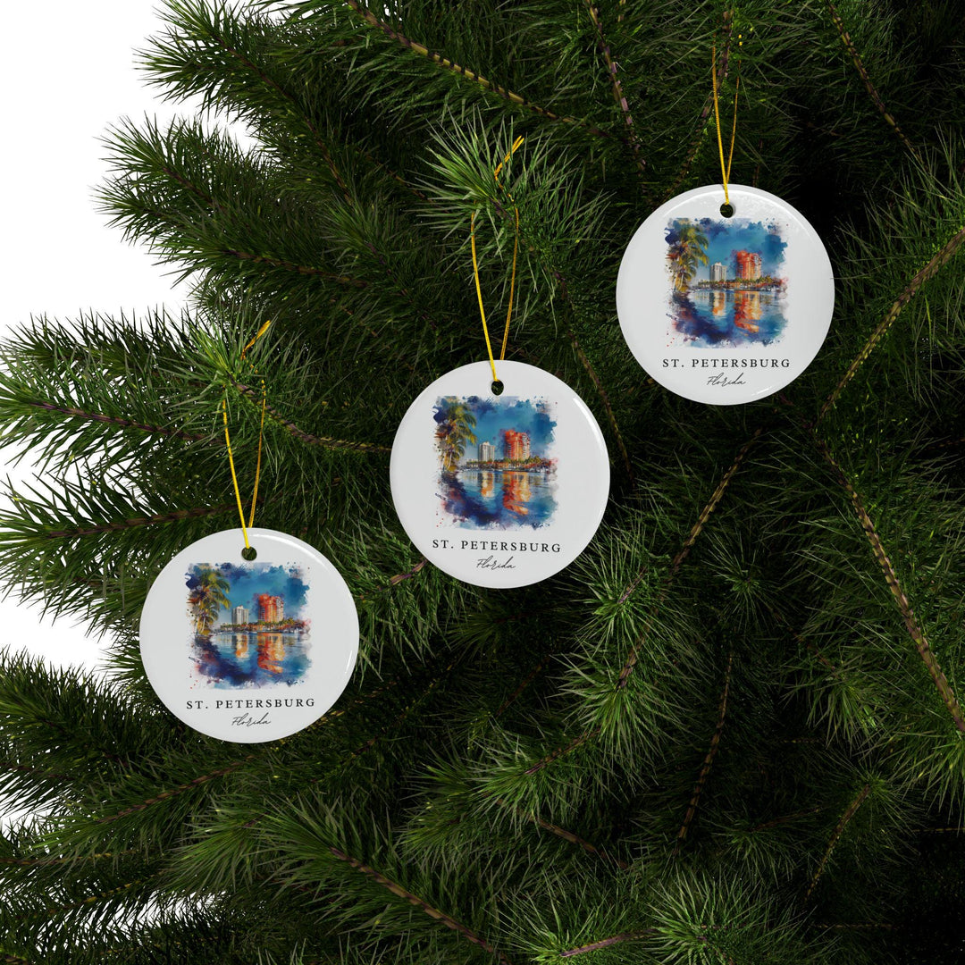 St Petersburg FL Ornament: St Petersburg FL Souvenir, St Petersburg Decor, and St Petersburg FL Christmas Gift